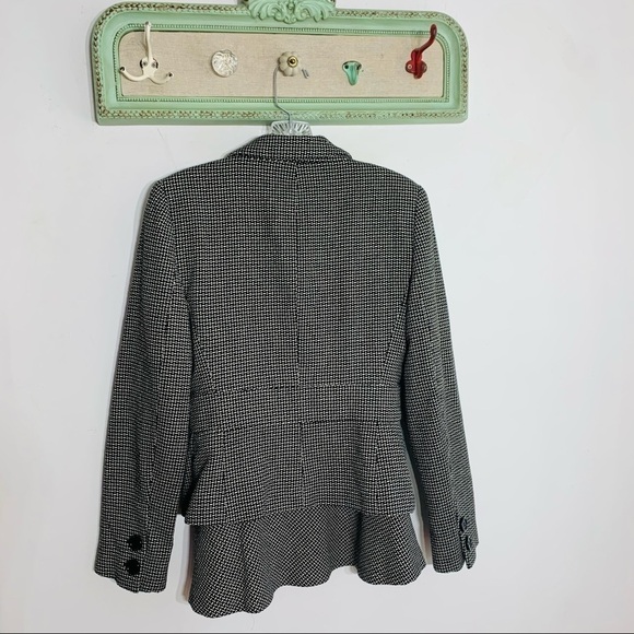 Jess Basic Wool Blend Skirt Suit classic black & White academia preppy 8 - Picture 4 of 11